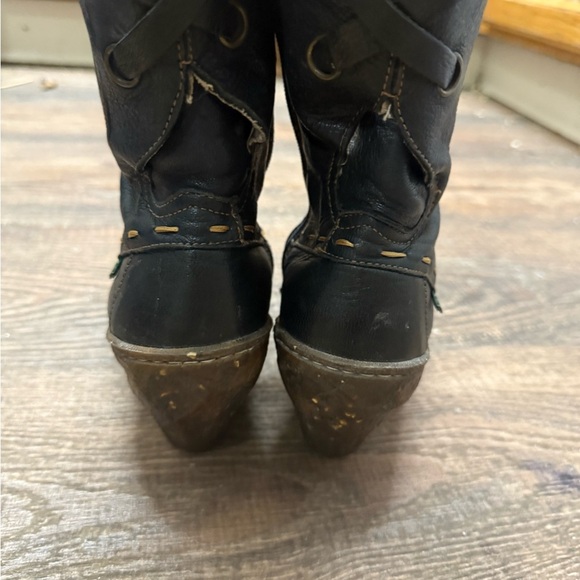 El Naturalista 7.5 (38) EUC Black Heeled Boots with Wedge Heel mosaic blend - Picture 13 of 15